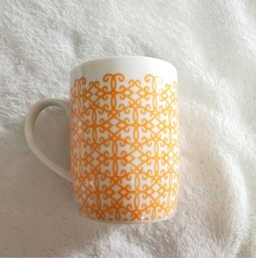 Starbucks Orange Arabesque Lattice Coffee Mug 11oz - Picture 3 of 8